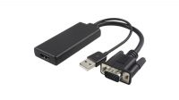 Conversor VGA con audio alimentación USB a HDMI HDCP 1080P
