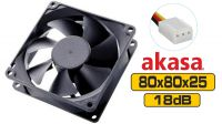 Ventilador Ultra silencioso 80 x 80 x 25