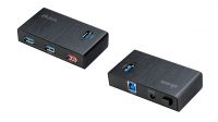 Hub USB 3.0 3 puertos con 1 puerto fast charge 2.4A externo aluminio negro