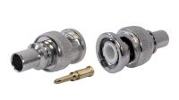 Conector RG 58 BNC M para crimpar