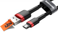 Cable Baseus USB-A M-micro-B M QC3.0 (max1.5Amp)  alu.Nylon 2m.