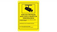 Tarjeta de aviso para CCTV 210x300 mm, amarilla