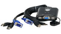 KVM mini USB 2>1 con mando res. 2048x1536/DDC2B