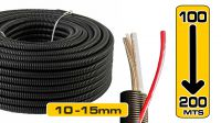 Organizador de cables flexible abierto 15mm negro