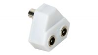 Divisor de cable coaxial de TV 2 salidas macho 1 entrada hembra (2)