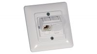 Caja de embutir UTP Cat. 5E Bl.110 1 x RJ–45 inclinado LSA+ blanca