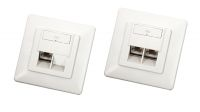 Caja de embutir STP DUAL+ inclinado Cat. 5E blanca