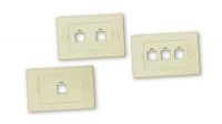 Placa frontal para etiqueta Keystone horizontal marfil