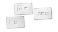 Placa frontal para Keystone horizontal marfil