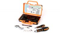 Kit de herramientas con llave de rotor y conjunto de puntas 69 piezas