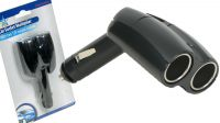 Multiplicador de la toma de mechero a 2x12V DC negro