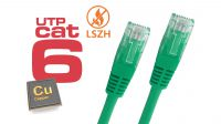 Latiguillo de red UTP Cat. 6 LSZH, verde