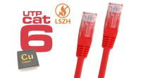 Latiguillo de red UTP Cat. 6 LSZH, rojo