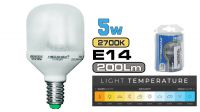 Lámpara bajo consumo mini Globo 5W. E14. 15Kh. 200lm