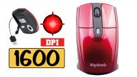Mini ratón óptico USB Keysonic KSM–1000 UTM Rojo