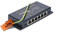 Inyector PoE Gigabit 6 puertos 18 - 57V 90W 802.3af/at