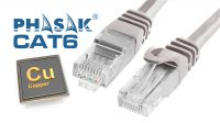 Cable de red UTP Phasak Cat. 6 CU gris