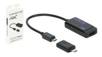 Cable adaptador MHL 3.0 a HDMI 4K negro 0.2m