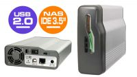 Caja externa IDE 3,5" con LAN, USB 2.0 y ventilador