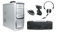 Kit caja ATX 500W con teclado, ratón, auriculares y webcam
