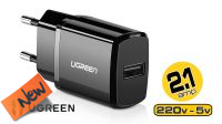 Cargador Ugreen ED011 100-240V  USB  5V  2.1Amp negro